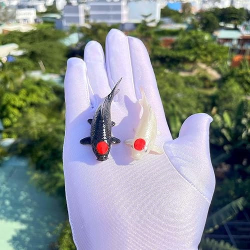 Miniatura 20 de Tancho Realistic Handpainted Koi Fish Figurines - Unique Selection Up to 20% Off! - Office & Aquarium Miniature - Collectibles & Décor (1.57 INCHES,