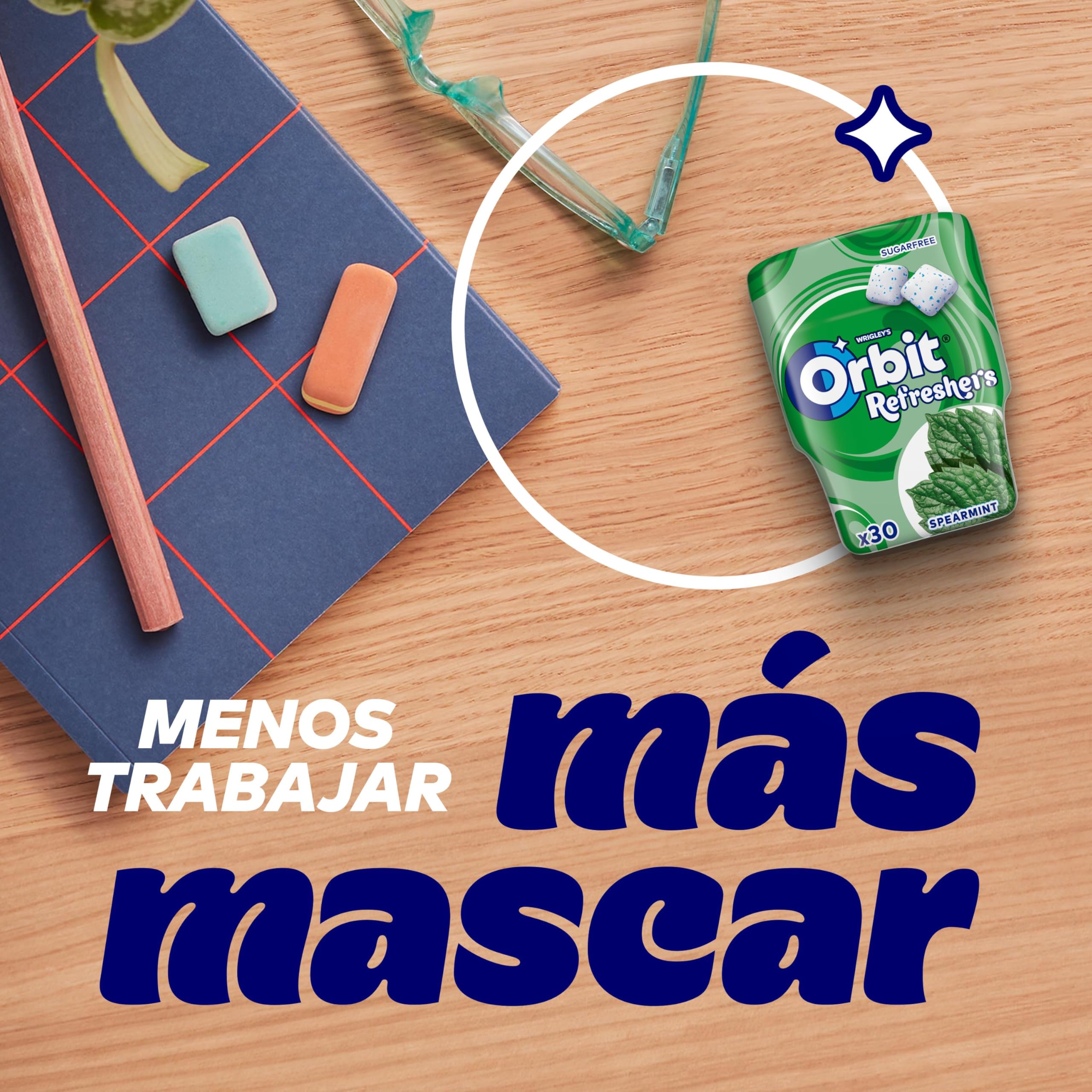 Orbit Refreshers Chicles Sin Azúcar Hierbabuena 6 x 30