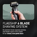 Panasonic ESLS8A Luxury 6-Blade Waterproof Electric Shaver for Men, Black