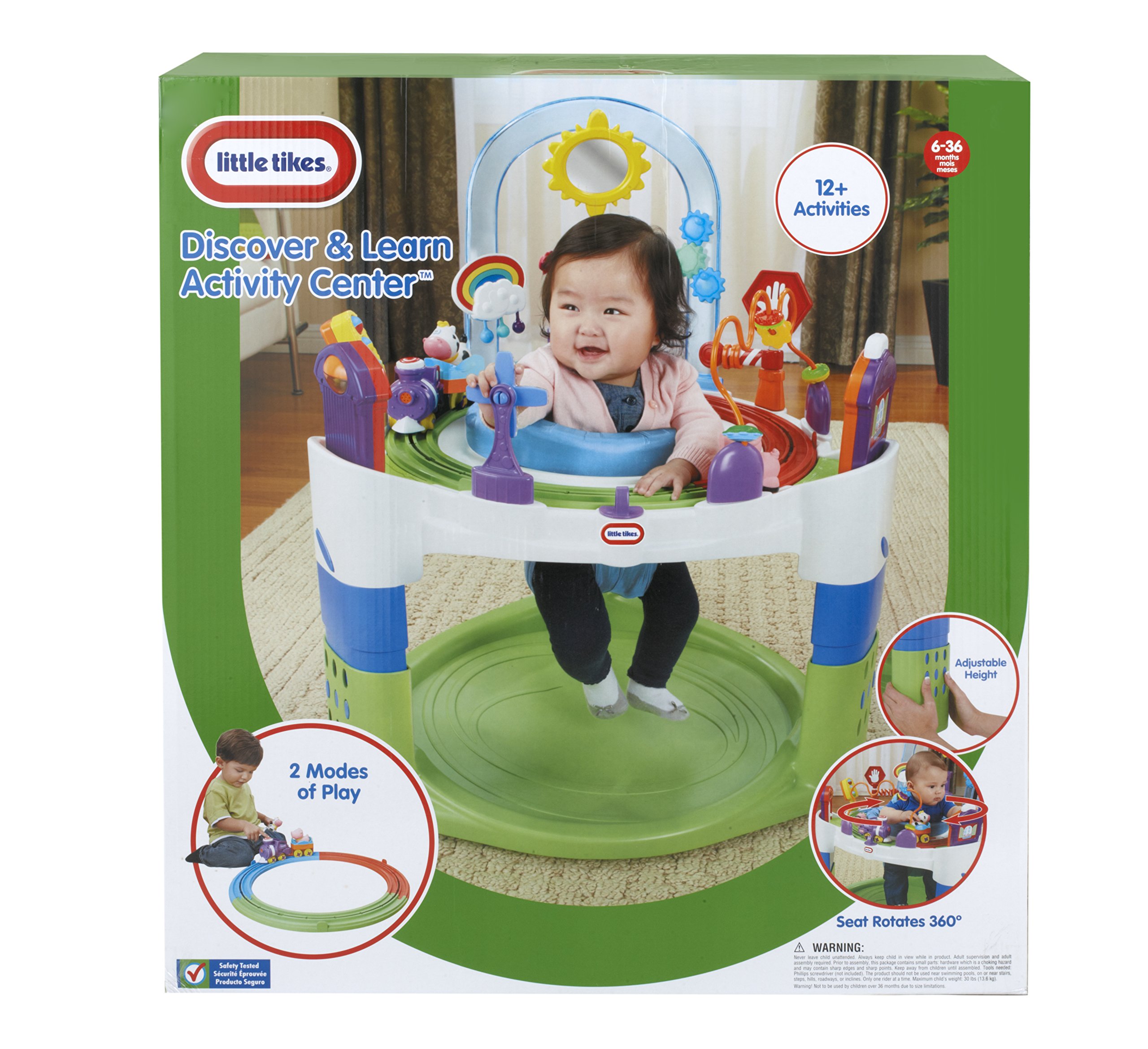 Little Tikes Table d'éveil - Contient un train & des animaux de la ferme - 12 activités, des jouets d'éveil, ajustable - Encourage les jeux imaginatifs et actifs, pour les enfants âgés de 6 à 36 mois