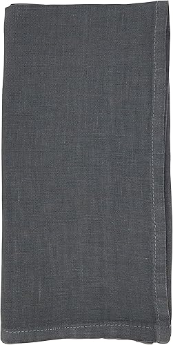 Miniatura 9 de Saro Lifestyle Pure Linen Elegance Servilleta de mesa (juego de 4), azul océano, 20 pulgadas