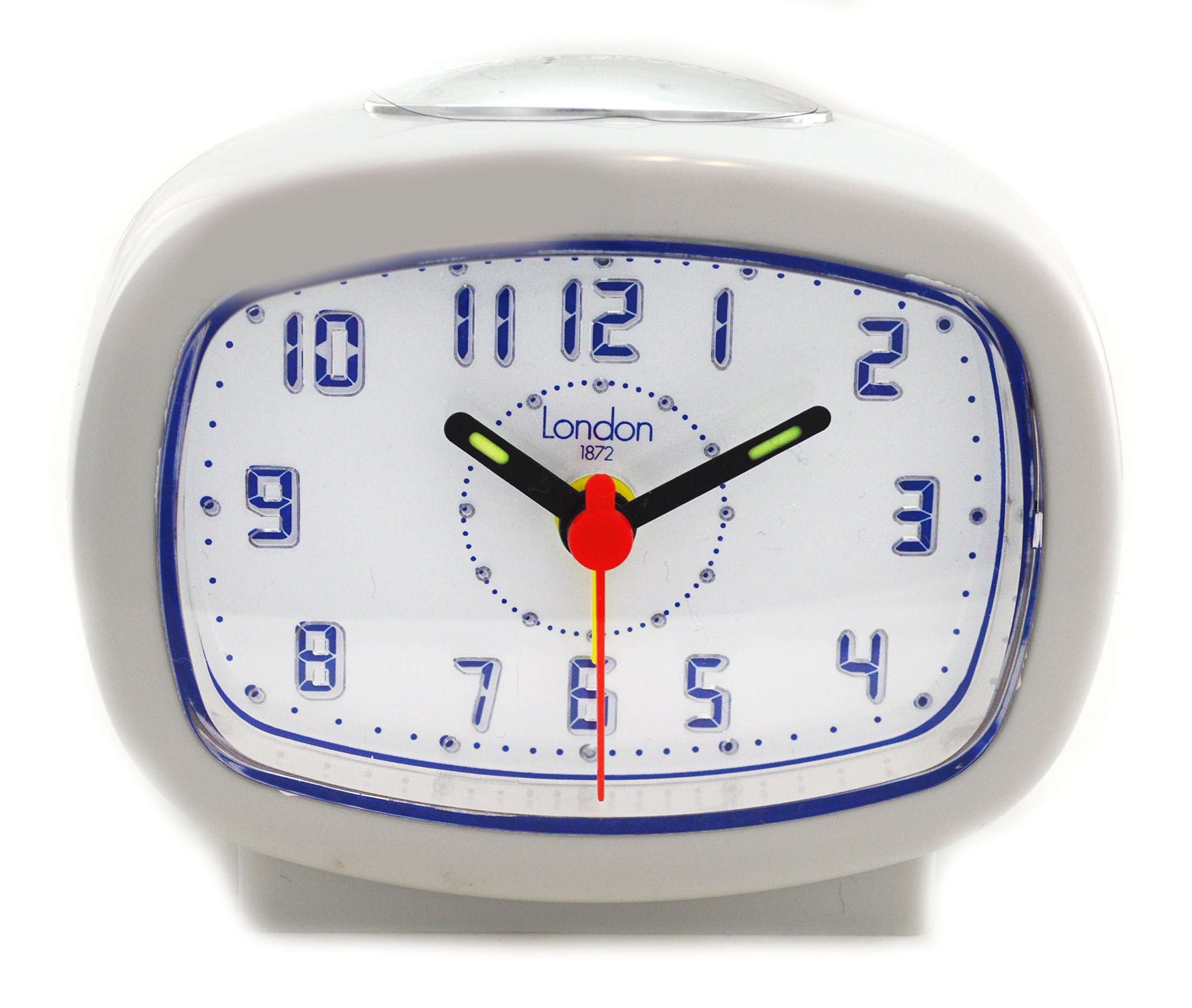 Bold Classic White Quartz Alarm Clock with Light up Numbers