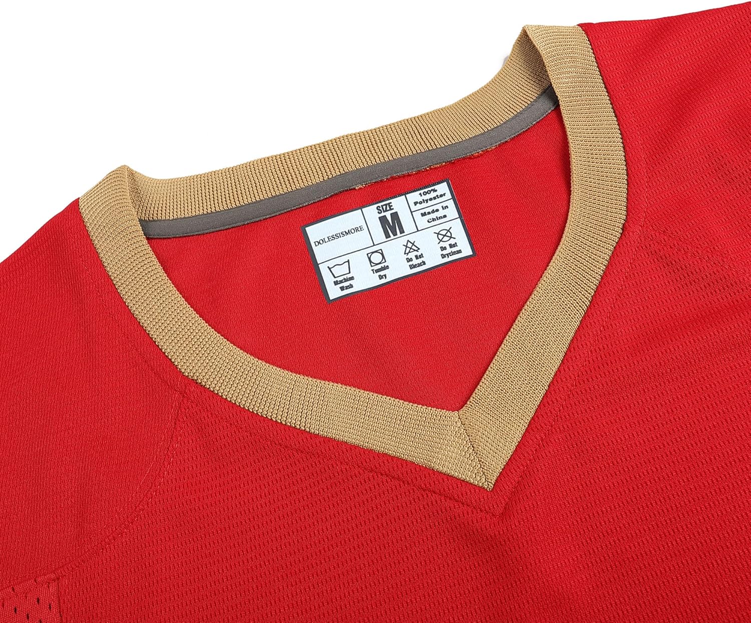 Plain Men's Football Jerseys for Unisex V-Neck Fitness T-Shirts Workout Outfits Casual Party Tops - Image 2