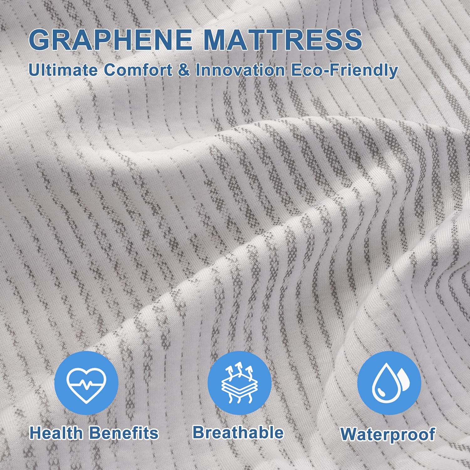 Split Top Queen Mattress Protector– Graphene Cooling Fabric, Soft, Breathable & Temperature Regulating, Snug Fit with Elastic Corners, Special for ESHINE Split Queen Adjustbale Bed