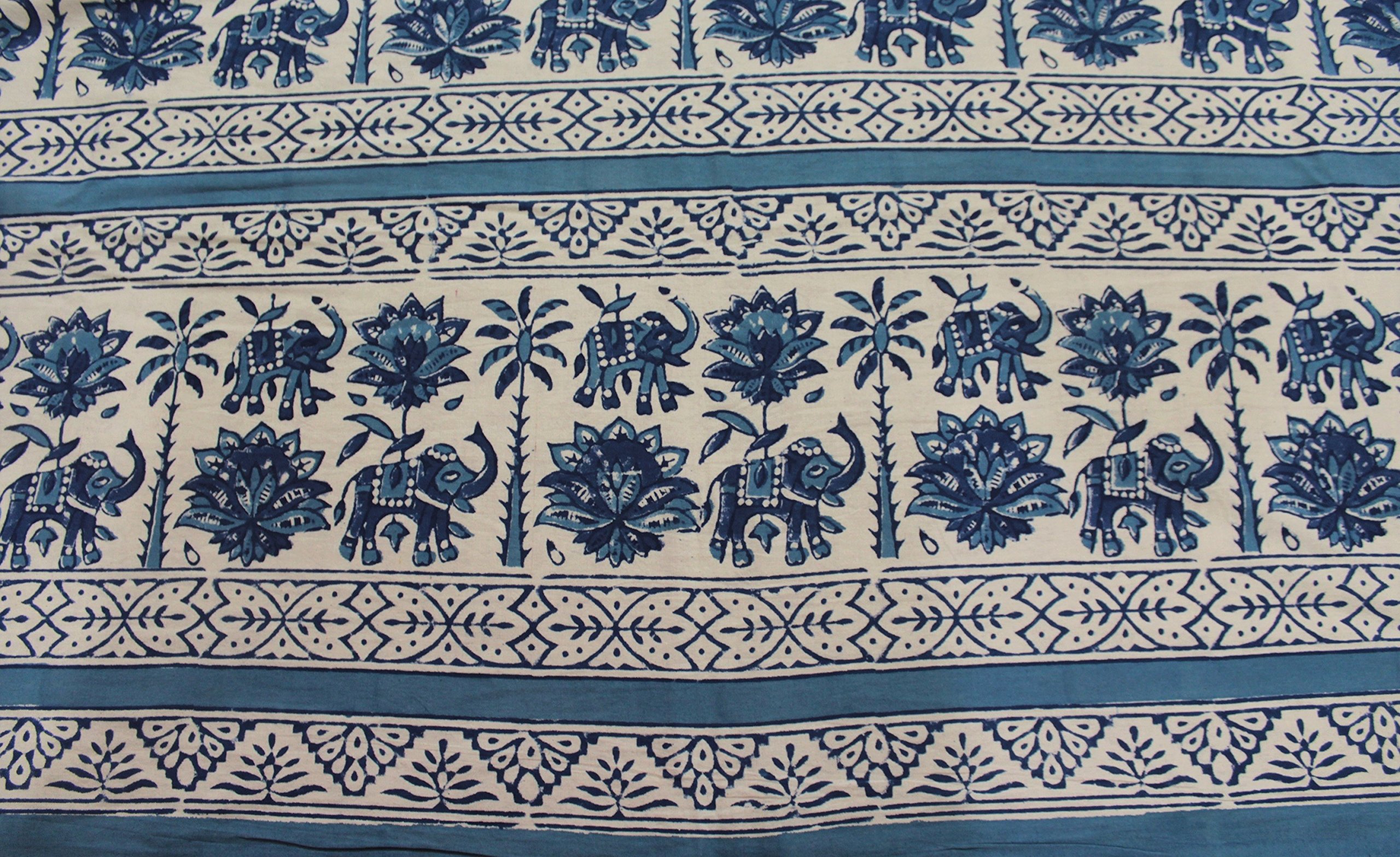 Indian Cotton Super King Bedspreads Hand Block Print Large Size Bed