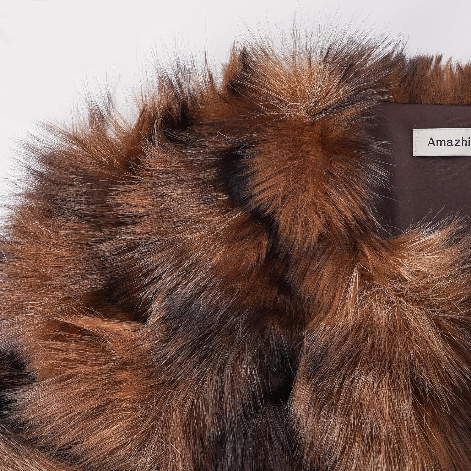 Amazhiyu Women's Faux Fur Open Front Cropped Long Sleeve Coat Winter Jacket