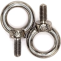 Vista 8 de Perno de ojo de elevación del hombro de la maquinaria del acero inoxidable (M8, 5 artículos)