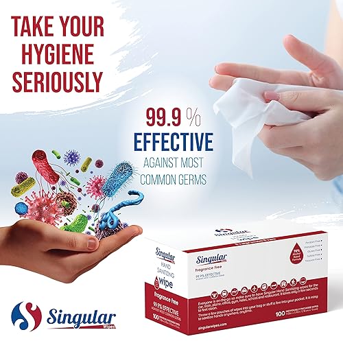 Miniatura 4 de Toallitas desinfectantes de manos - 100 unidades - Toallitas desinfectantes de manos empaquetadas individualmente para viajes, hogar, oficina,
