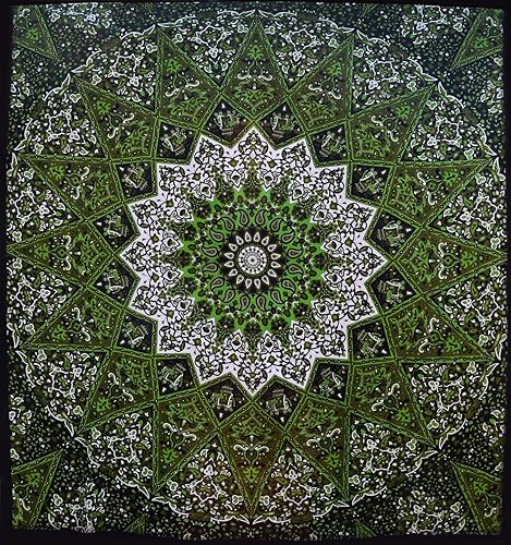 Miniatura 8 de Tapíz para la pared Popular Handicrafts. Mandala hippie en color azul y purpura. Camino de mesa, cubre cama. Arte de la India. Arte bohemio, de