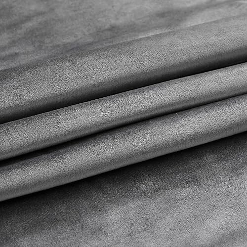 Vista 123 de PRIMROSE Juego de 2 paneles opacos de cortinas de terciopelo con trabillas traseras, 72 pulgadas largo, para la sala o dormitorio, decoran ventana