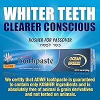Vista 2 de Adwe Laboratories Pasta de dientes Kosher Flúor Ocean Breeze - 6.4 OZ.