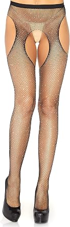 Leg Avenue womens Fishnet Suspender Pantyhose