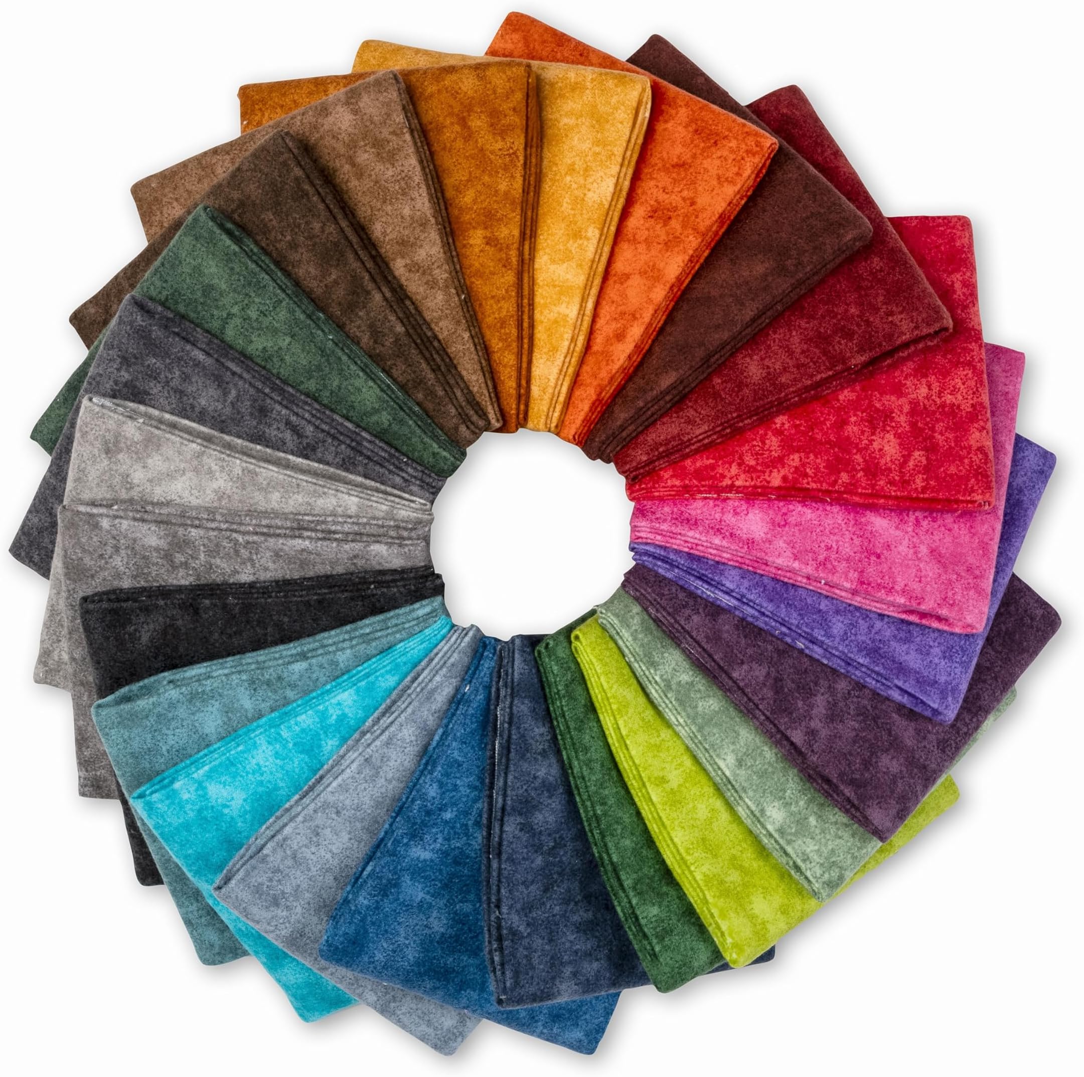 Connecting Threads 24 Piece Flannel Fat Quarter Bundle 18"x22" 100% American-Grown Cotton Flannel Fabric (Mirage Tonals Flannel Soft)