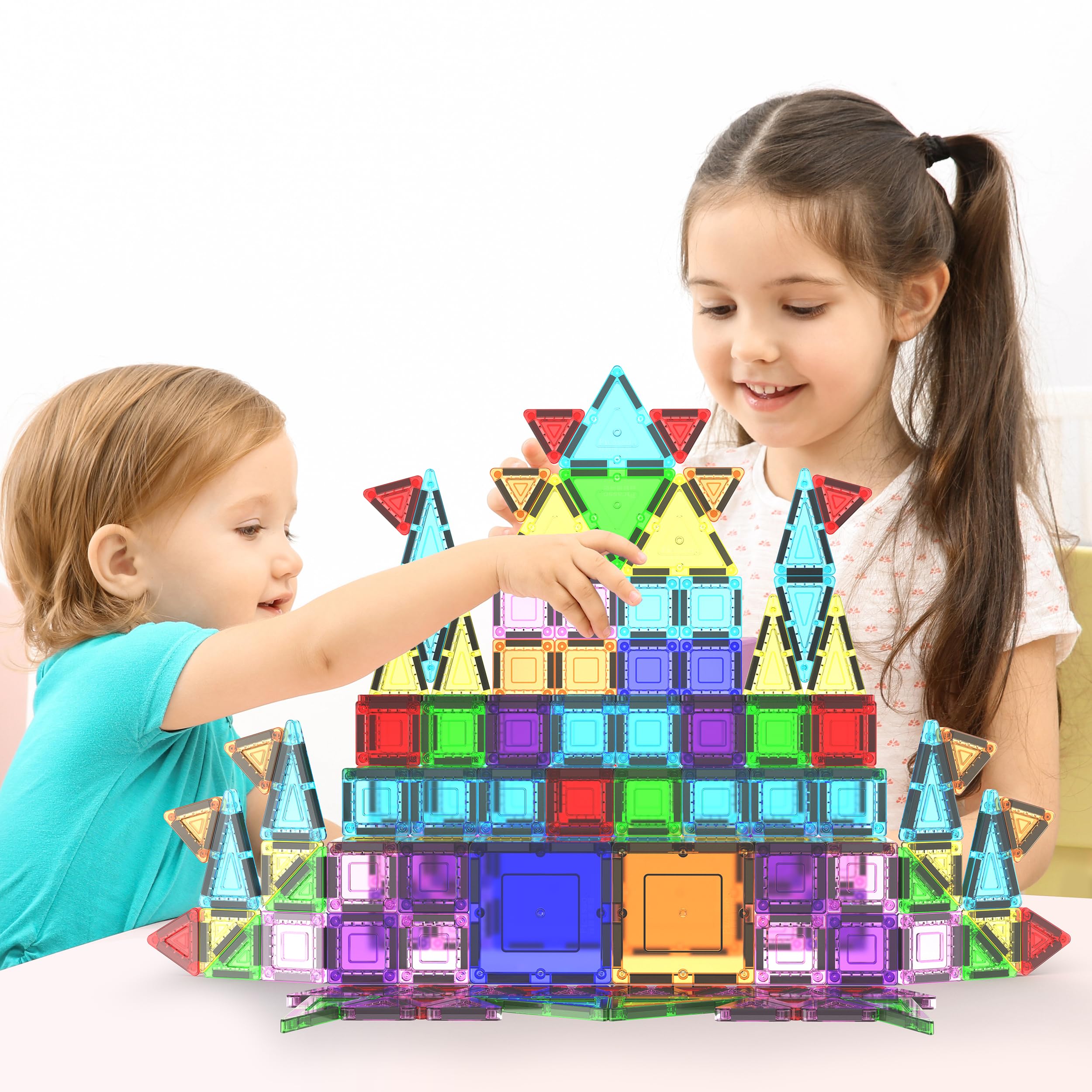 PicassoTiles 100 szt. podróży nano magnetyczne płytki budowlane klocki zabawka z walizką do przechowywania edukacyjny zestaw do nauki STEM zestaw do budowania 3D magnes płytki układanie w stos klocki