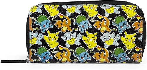 Miniatura 3 de Transformers Pokemon Pikachu, Squirtle and Charmander Cartera con cremallera alrededor