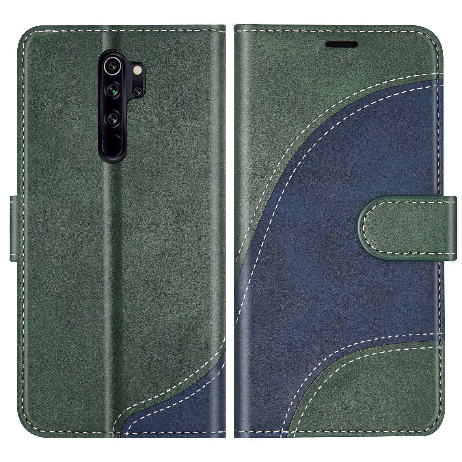 Custodia Portafoglio A Libro Per Xiaomi Redmi Note 8 Pro: Pelle PU Con Slot Carte, Supporto Video E Chiusura Magnetica (Blu) - 4