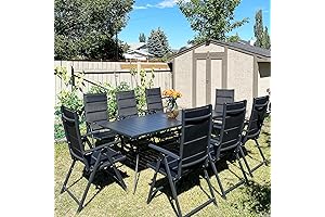 PURPLE LEAF 8-Seat Patio Dining Set: Comfort and Convenience for Alfresco Dining