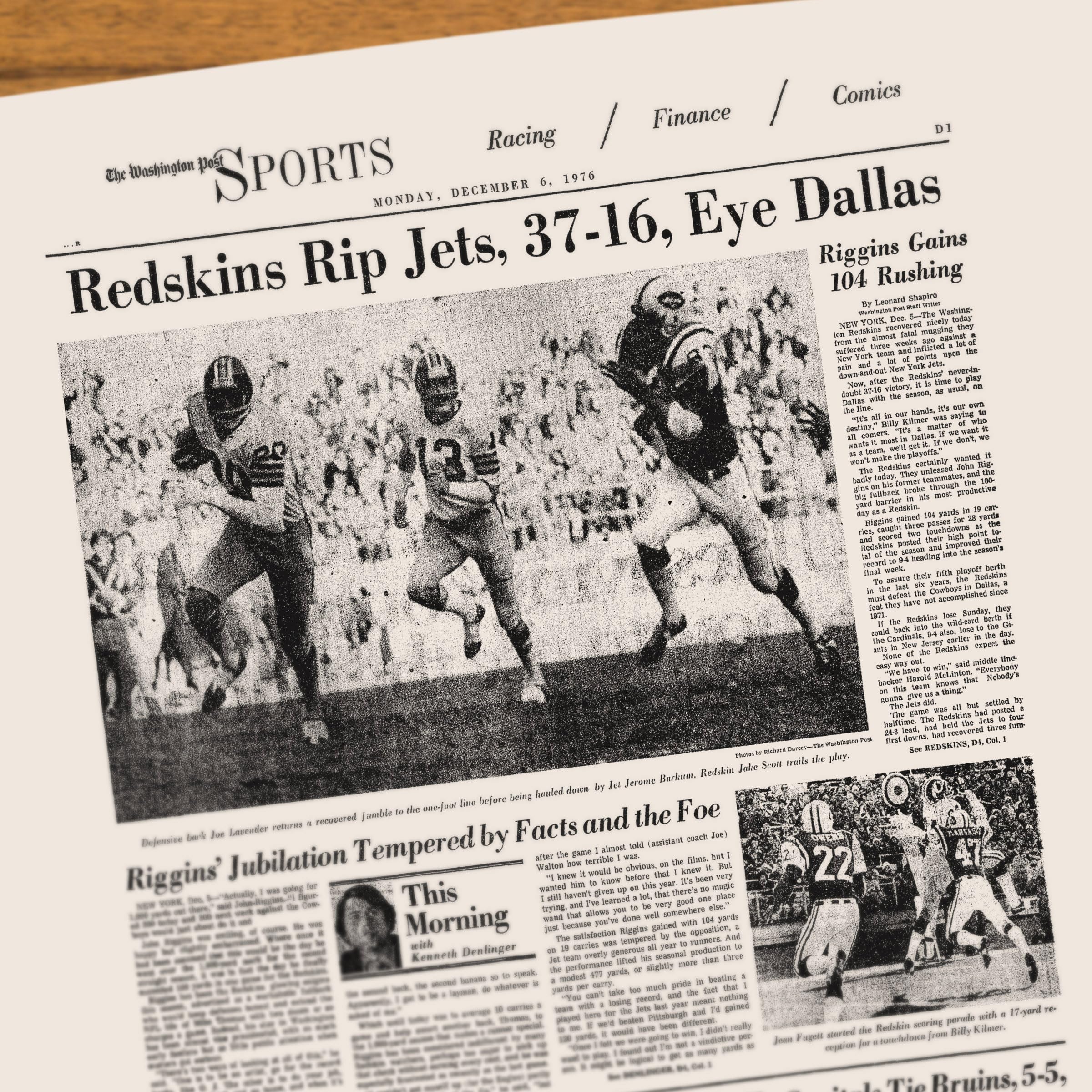 Periódicos históricos - Libro Personalizado de Historia del fútbol Americano - Regalo para fanáticos de la NFL - Historia contada a través de la Cobertura de periódicos -
