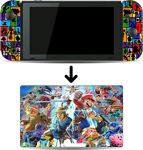 Smash Ultimate SSBU SSB5 - Skin de juego compatible con consola Nintendo Switch y Dock