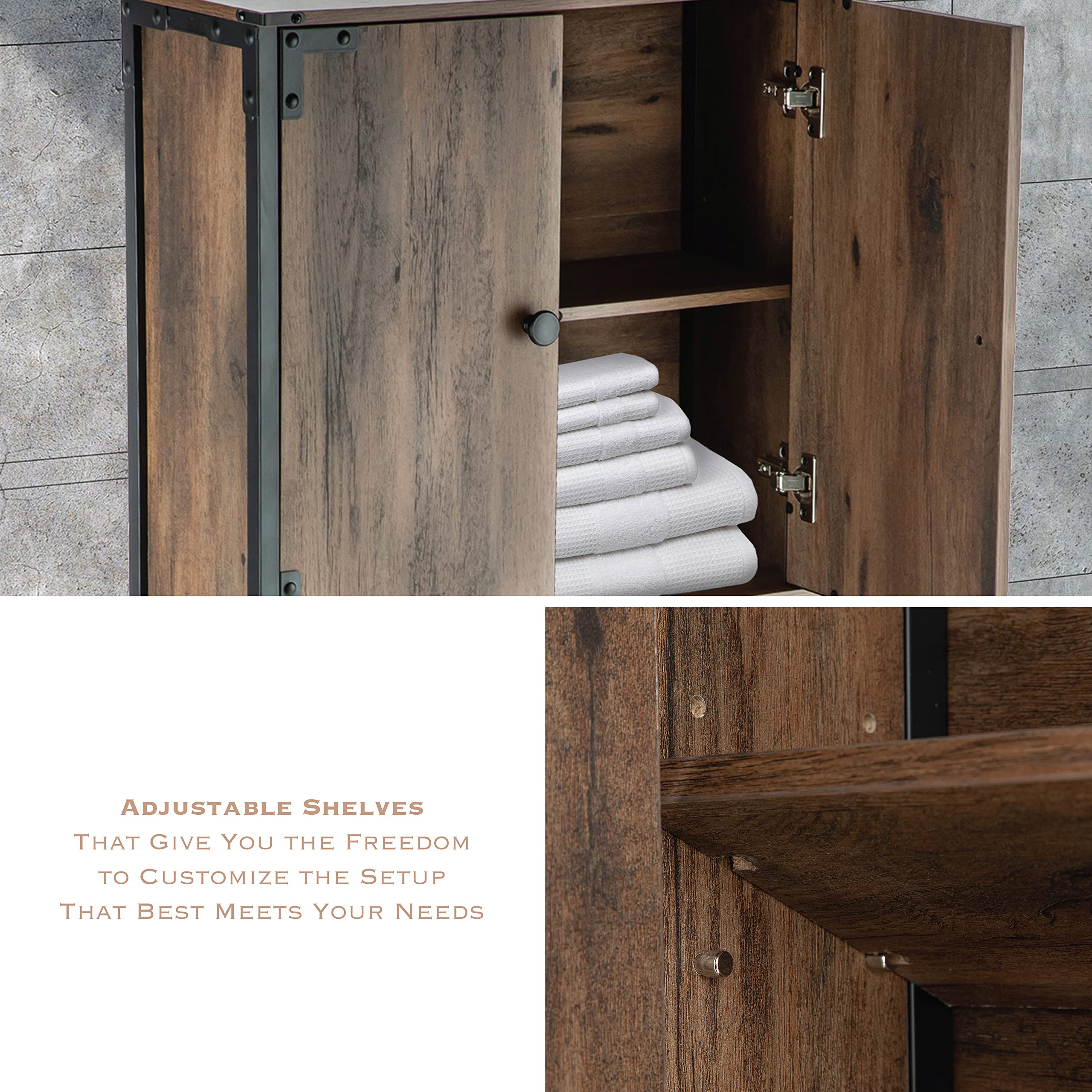 Landia Home Over The Toilet Bathroom Organizer for Storage, Industrial