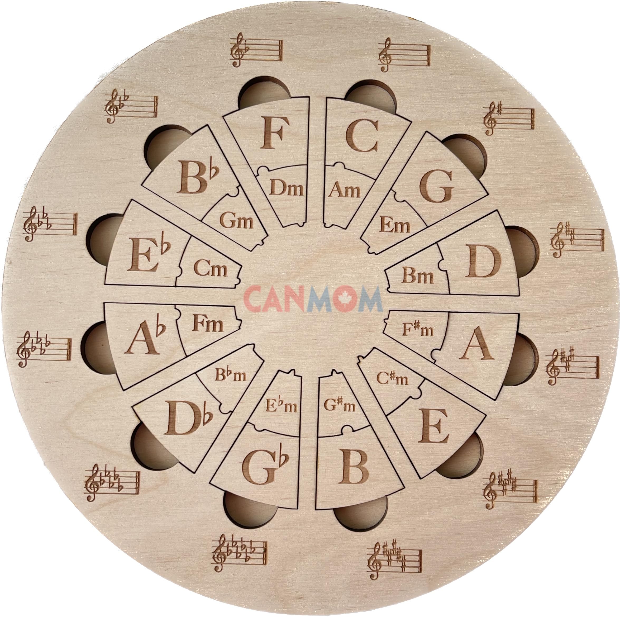 Music theory Learn circle of fifths music note handmade Montessori hand on music activity