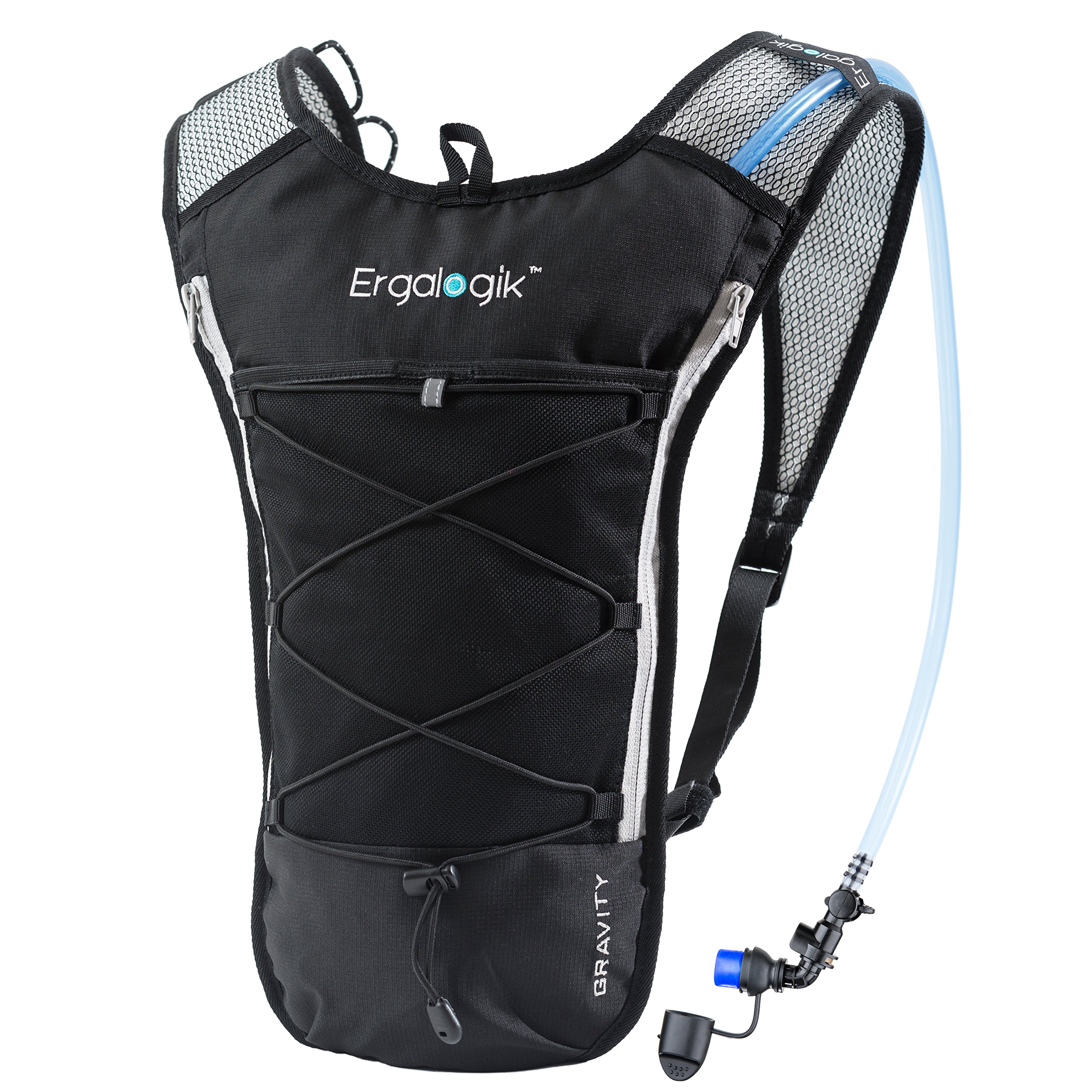 ErgaLogik Gravity 70 Ultralight 2L Hydration Pack - Great for Running, Hiking, Cycling and Skiing