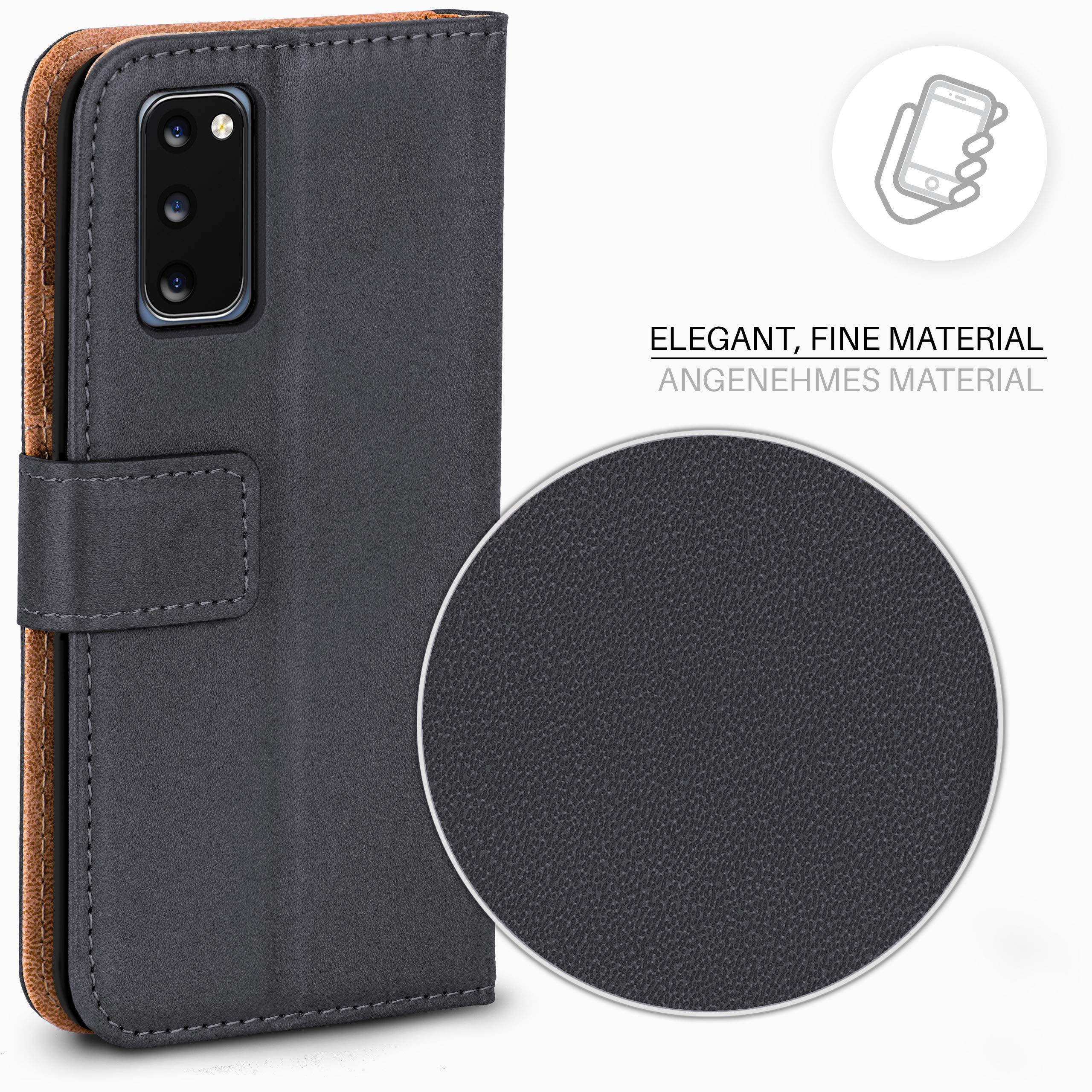 moex Set di Protection a 360 Gradi Premium Compatibile con Samsung Galaxy S20 / S20 5G | Tutela telefonica Totale [Sacchetto + Foglio] Protezione su Entrambi i Lati, Grigio Scuro