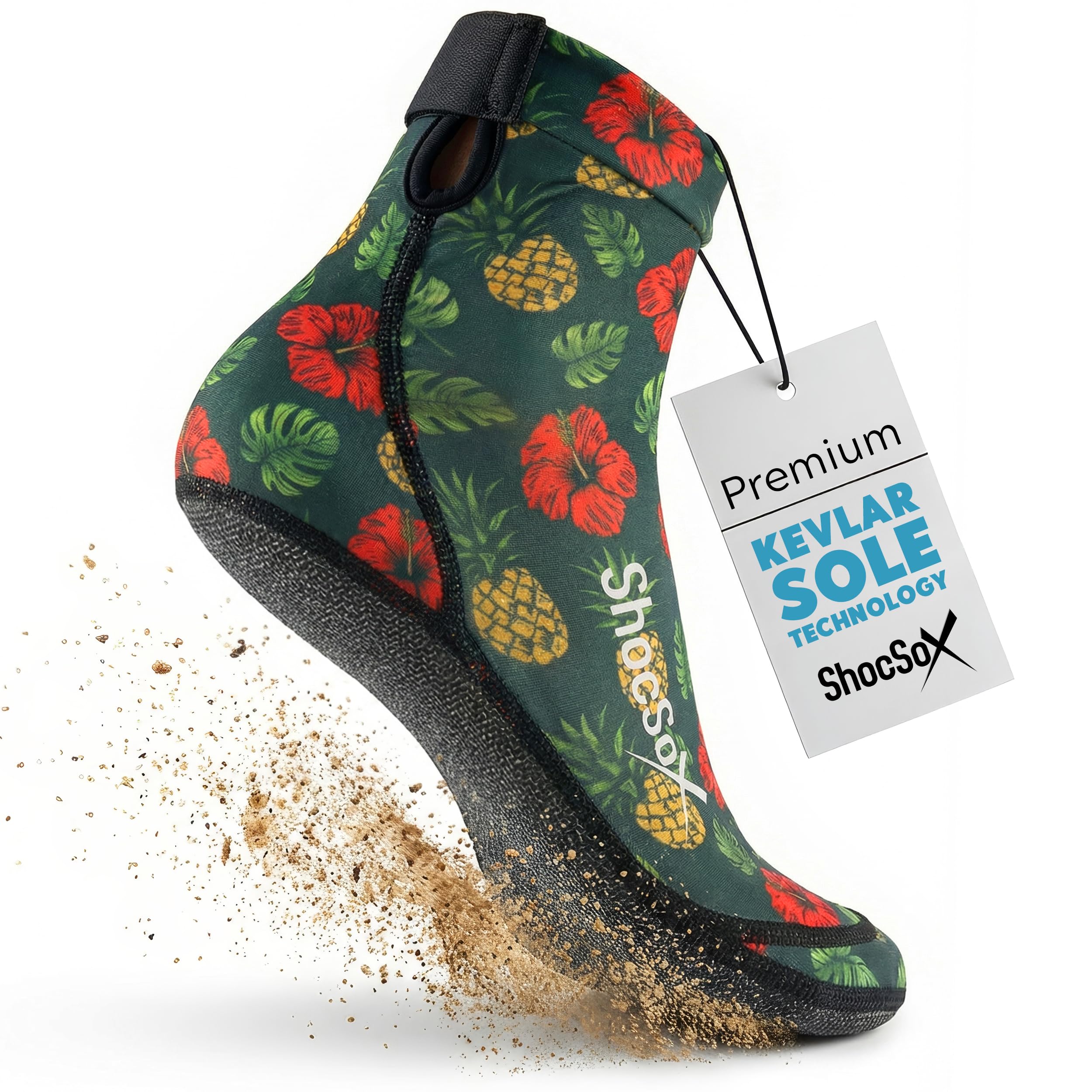 ShocSox Sand Socks for Beach Volleyball &amp; Soccer – Reinforced Sand Volleyball Socks with No-Holes Soles &amp; Maximum Protection