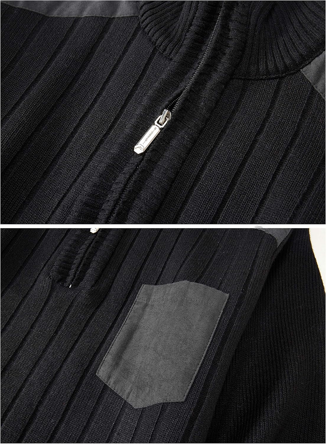 Gioberti Men's Half Zip Pullover Knitted Regular Fit Sweater with Soft Brushed Flannel Lining - Image 3