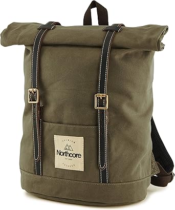 olive green canvas backpack