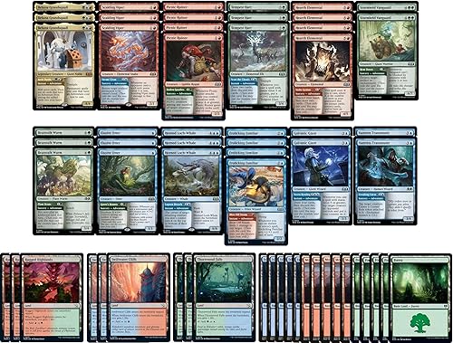 Elite Temur Adventure Deck  Verde Azul Rojo  Legal Moderno  Construido a medida  Magic The Gathering  MTG  60 cartas