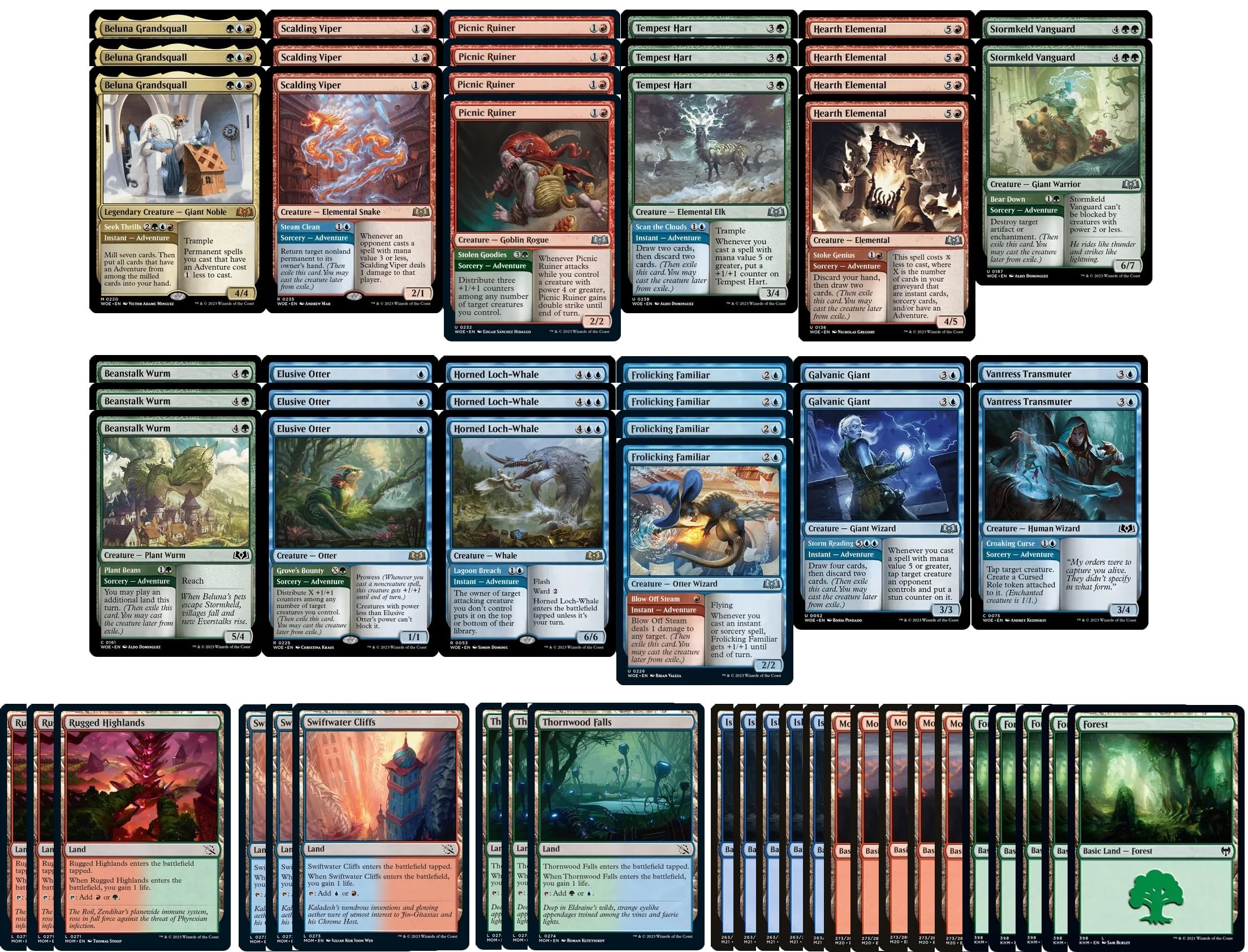 Amazon.com: Elite Temur Adventure Deck - Green Blue Red - Modern Legal -  Custom Built - Magic The Gathering - MTG
