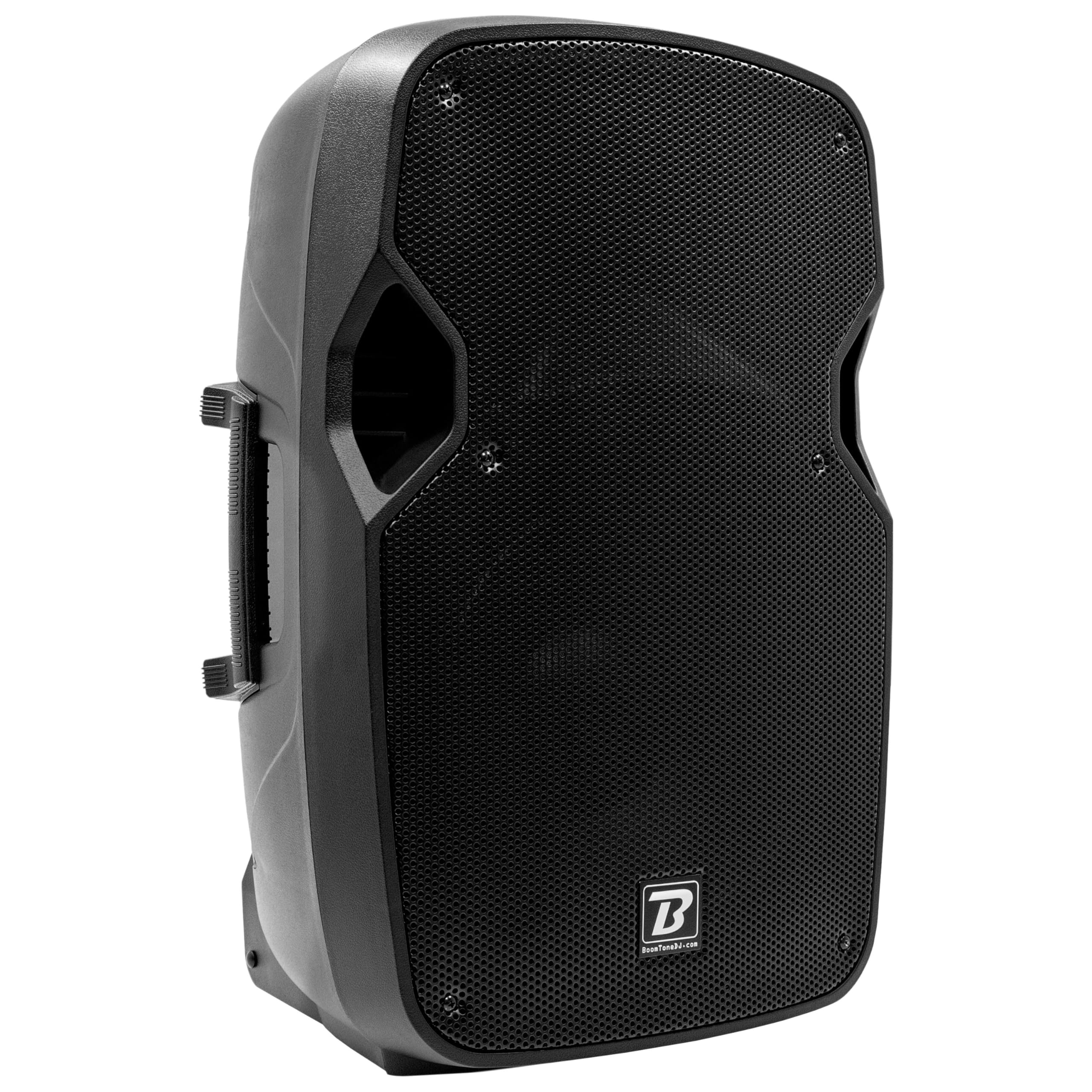 12 Zoll Active Lautsprecher schwarz 2-Wege Leistung 400 Watt drahtlose Bluetooth-Verbindung Mikrofon/Line-Eingang Solide ABS TWS Leistungsstark und vielseitig – ideal für DJ, Animation, Bühne.