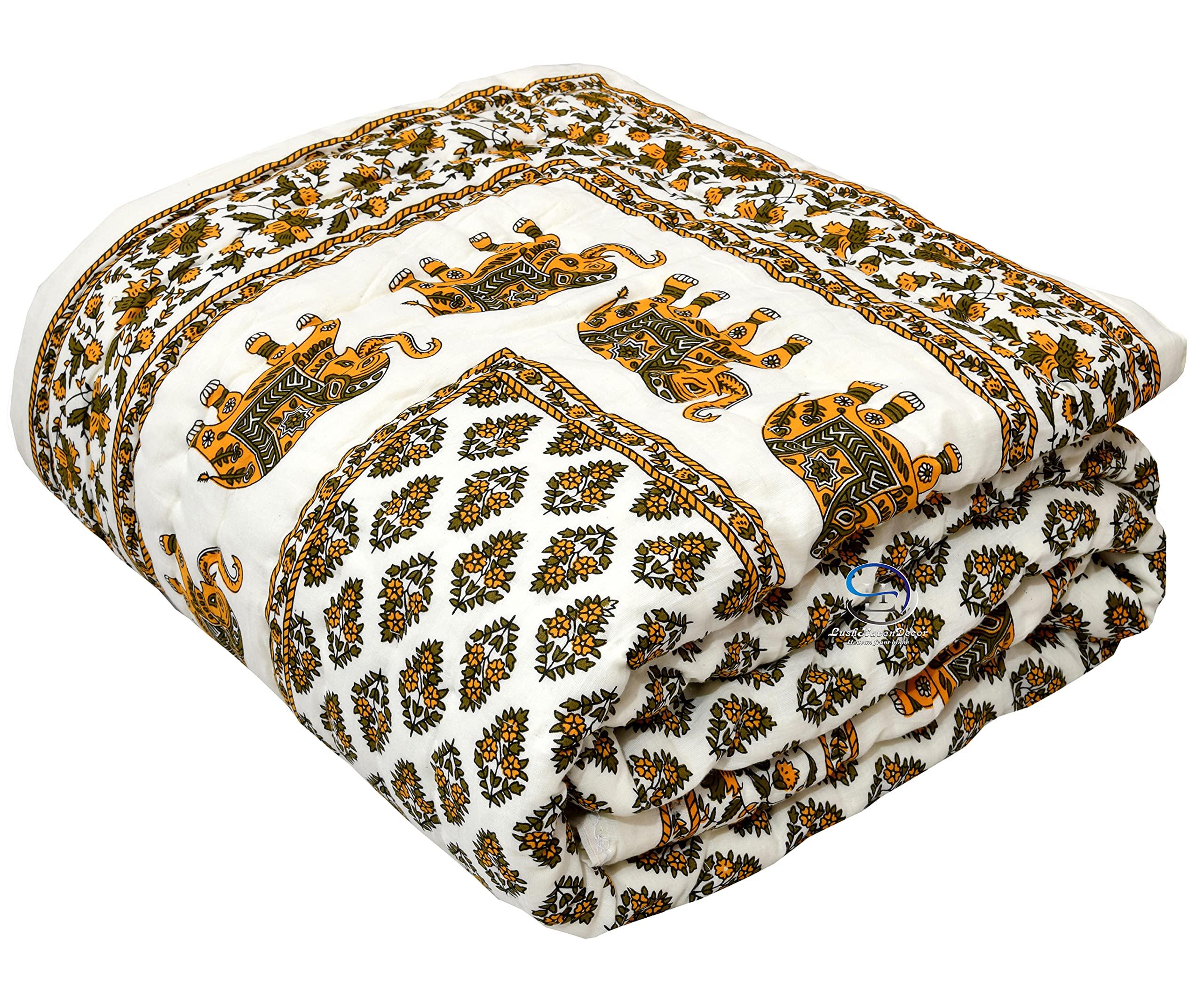 Jaipuri Cotton Quilt - Luxurious Bedding -8