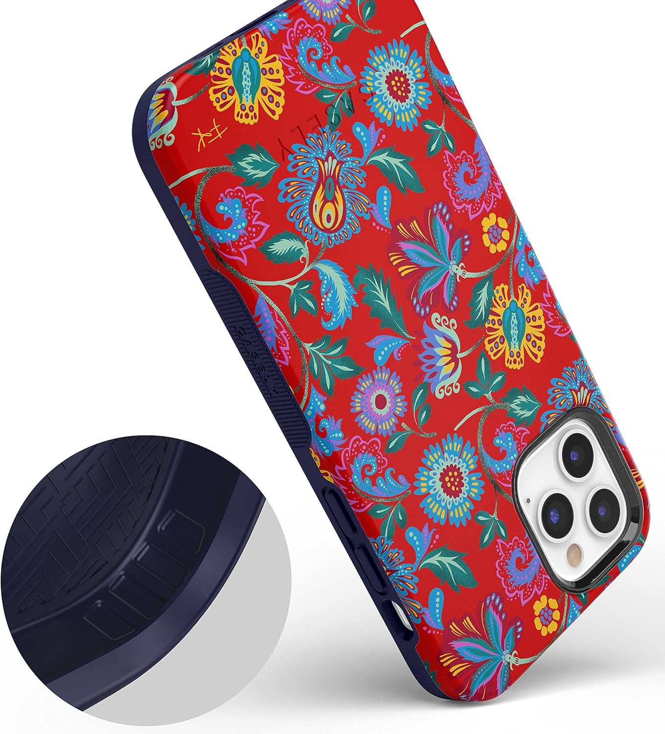 Casely iPhone 11 Pro Max Case | Painted Flowers | Frida Kahlo Floral | Bold Protective Design