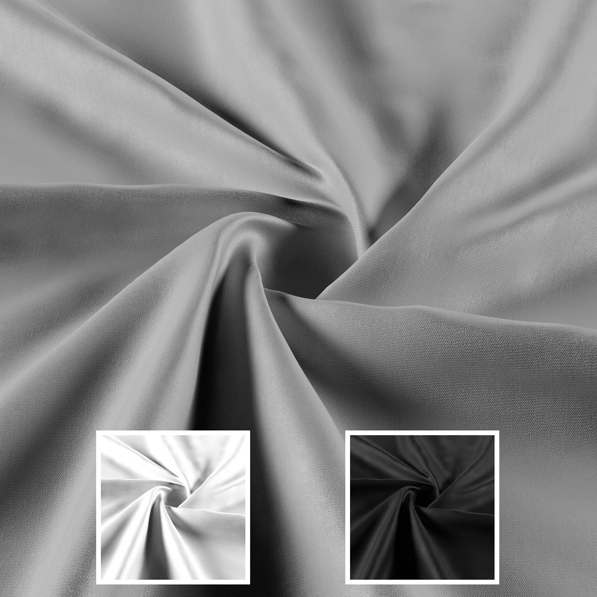 Tela algodon por metros 5M x 160 cm - Telas para costura patchwork decoracion y manualidades Ideal para ropa hogar disfraces y proyectos de costura creativa Oeko-Tex A Gris