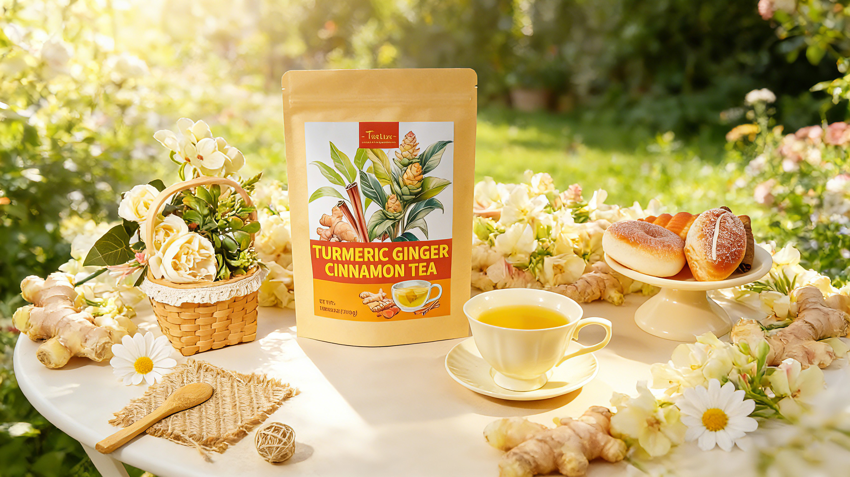 Amazon.com : TeeLux Turmeric Ginger Cinnamon Tea, Natural Turmeric