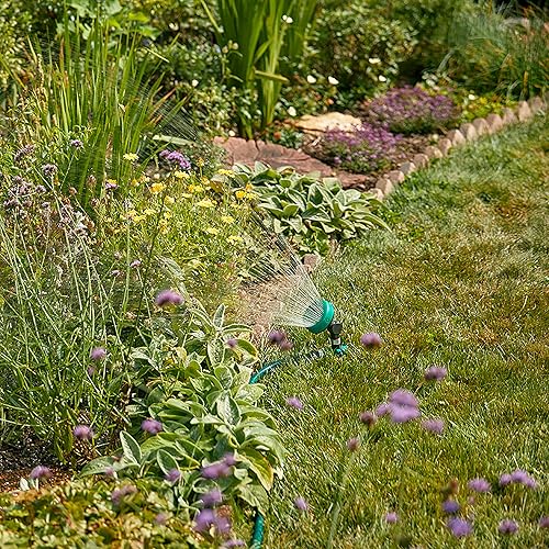 Miniatura 9 de Gilmour Rociador de puntos ajustable con base de pico, cabezal de aspersor giratorio de múltiples patrones para una cobertura específica en macizos