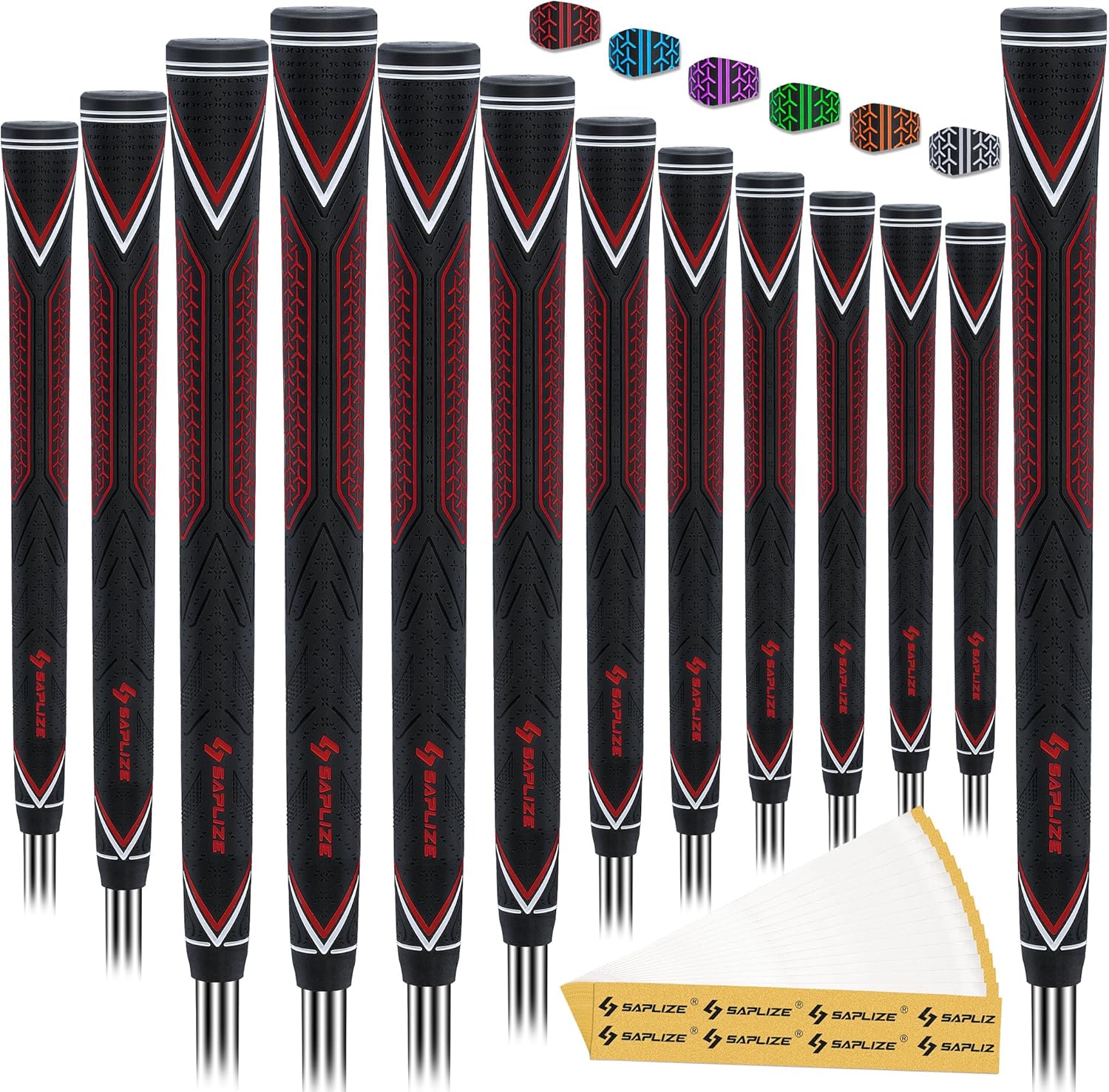 SAPLIZE CC10 high-performance rubber golf grips 13-pack
