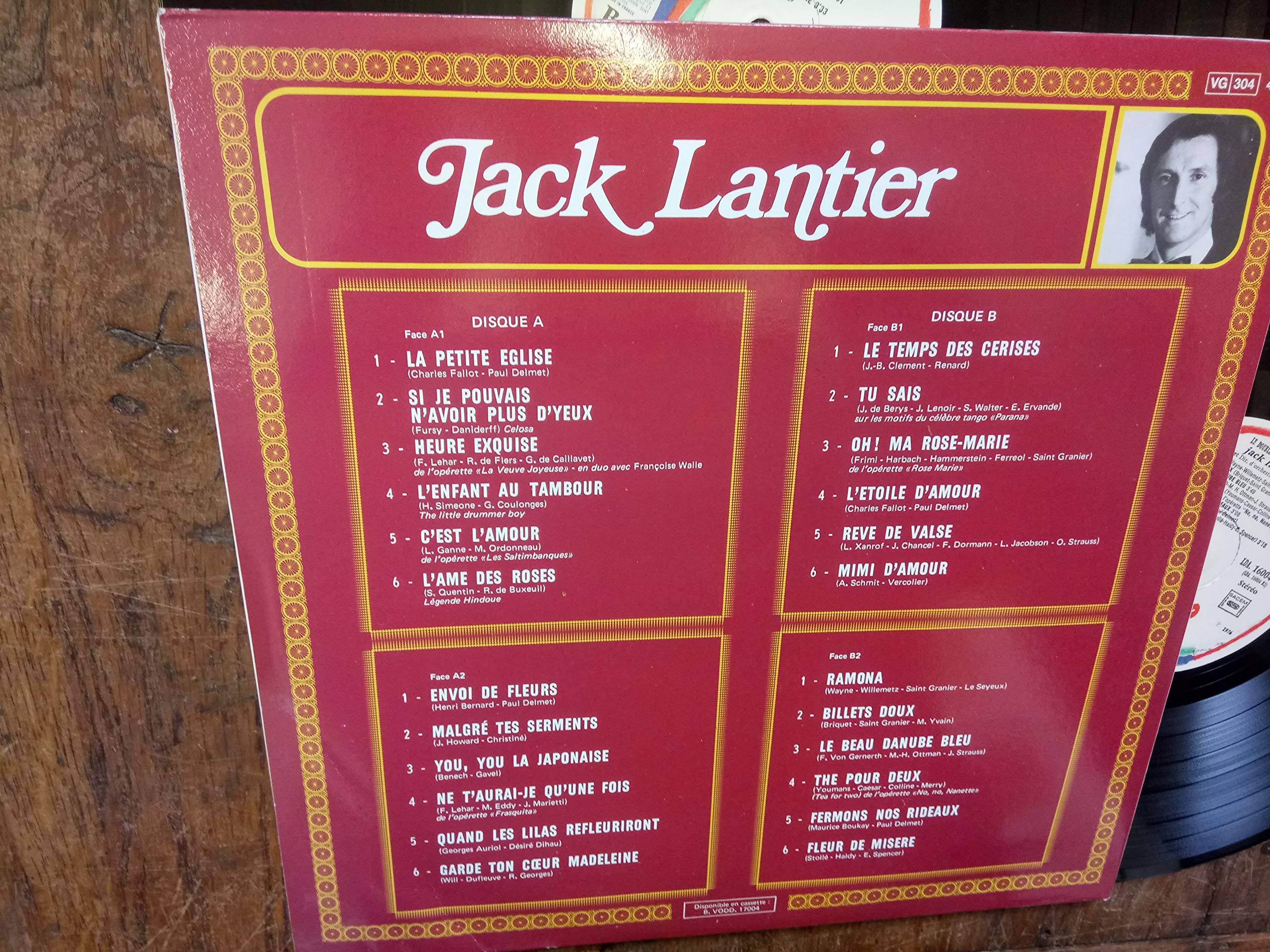 Le double disque d'or de Jack Lantier - 2 disques vinyle 33 tours