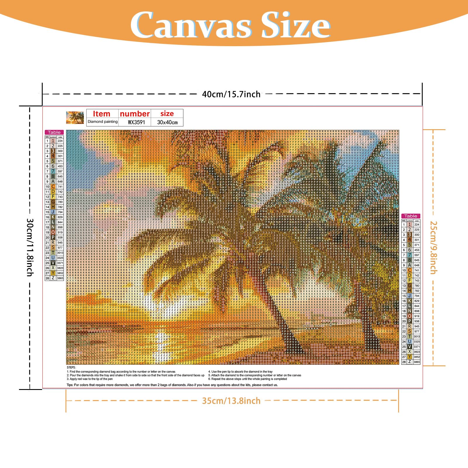 DAERLE 5D Spiaggia sabbiosa Diamond Painting Kit Completo, Pittura Diamante Paesaggio per Bambini DIY Strass Ricamo a Punto Croce Decorazione per Casa 40x30cm