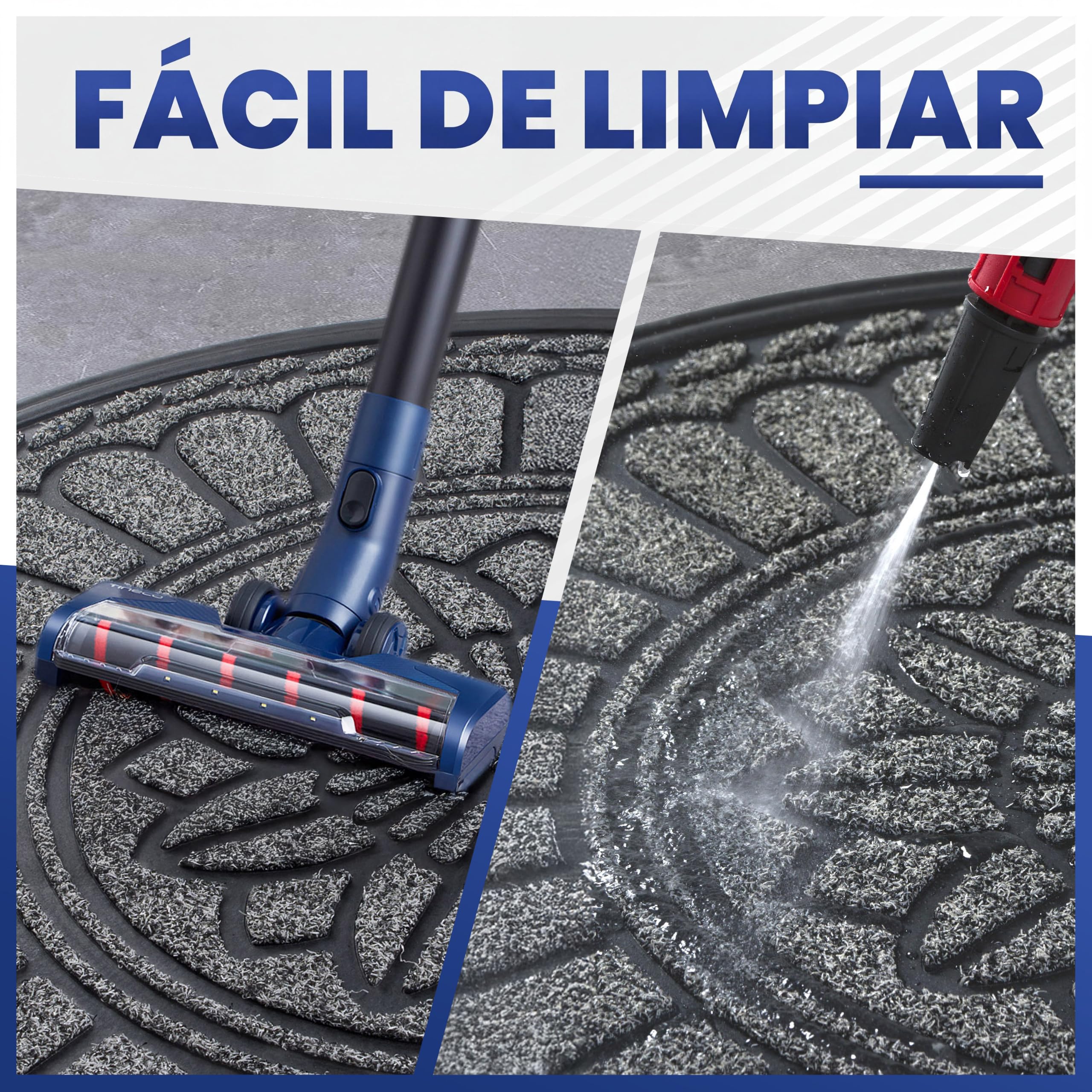 Mibao Felpudo semicircular Exterior - Felpudo Entrada casa Resistente Gris