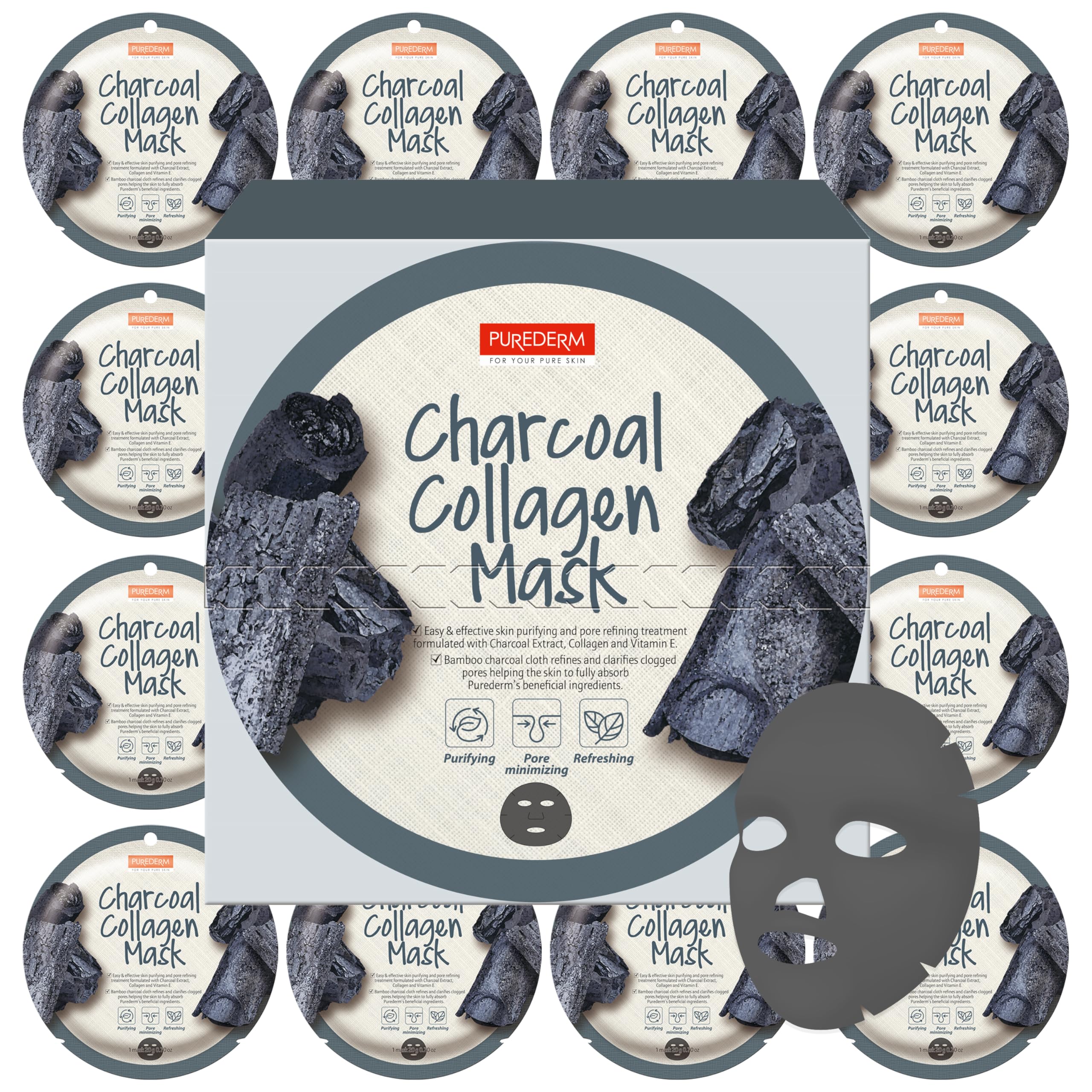 Purederm - Charcoal Collagen Mask
