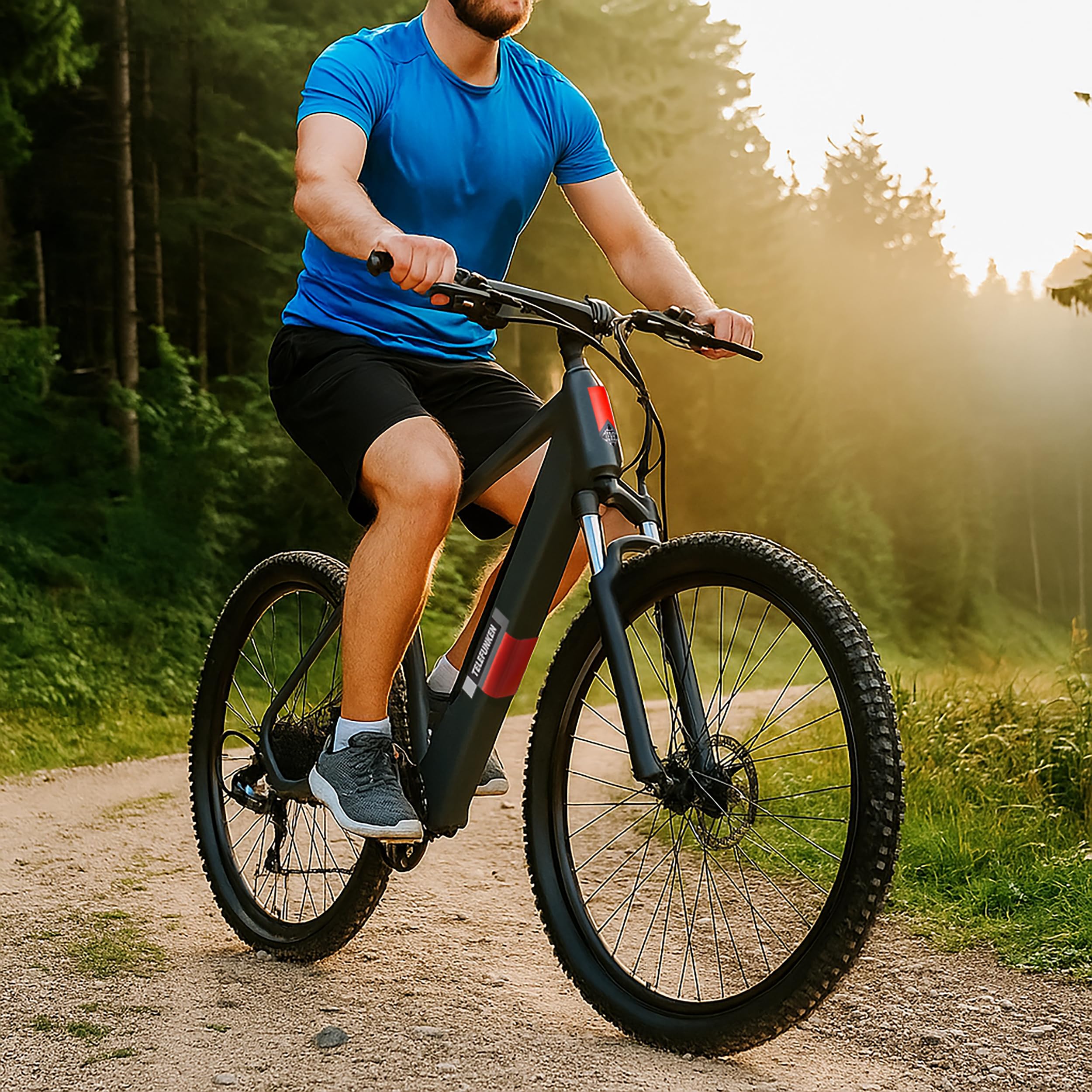 TELEFUNKEN E-Bike Mountainbike 29 Zoll für Herren und Damen | Elektrofahrrad mit 250W Hinterradmotor & 468 Wh Akku | 7-Gang Kettenschaltung | Scheibenbremsen | MTB Hardtail Pedelec