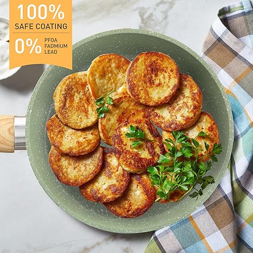 Miniatura 4 de DishDelight Juego de ollas y sartenes de inducción antiadherentes, 12 piezas antiadherentes de granito de inducción, utensilios de cocina de