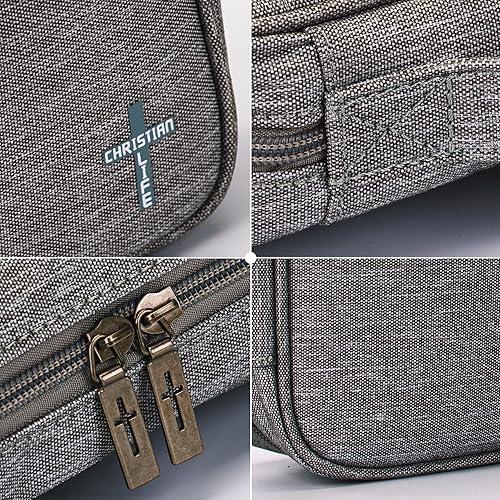 Miniatura 27 de Montana West Funda para la Biblia para mujeres y hombres con marcapáginas de cuero, fundas de transporte, bolsa de iglesia para protección al aire