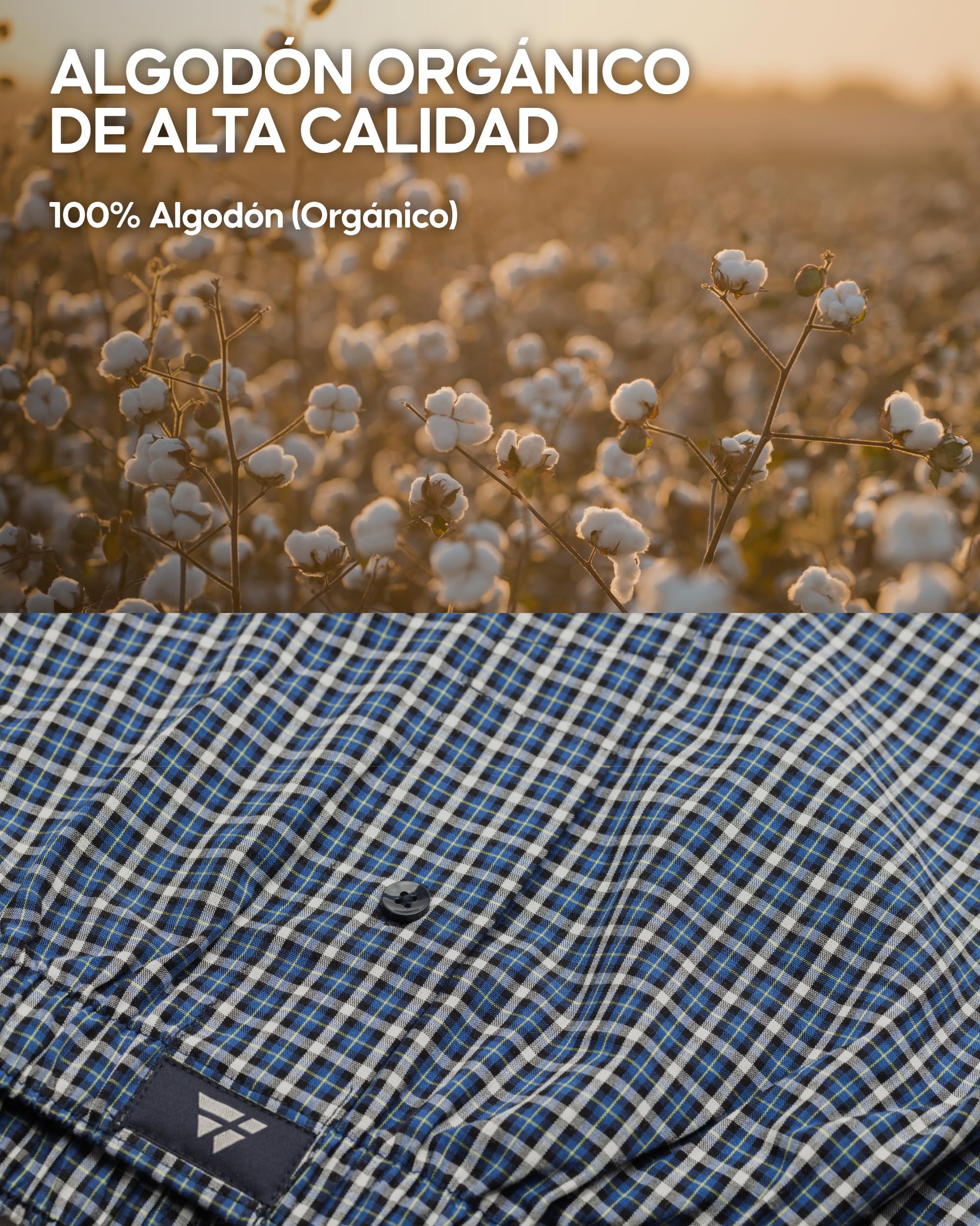 DANISH ENDURANCE Calzoncillos Hombre Boxer de Tela, 100% Algodon Organico Premium, Pack de 4 y 6 - Ropa Hombre, Ropa Interior