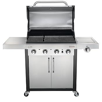 Char-Broil Professional Series 4400S - 4 Burner Gas BBQ Grill With Side Burners - Stainless