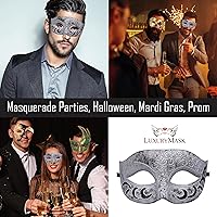 Vista 32 de Máscara de mascarada para hombre, máscara de aspecto antiguo para Halloween, fiesta veneciana, fiesta de máscaras y baile de máscaras