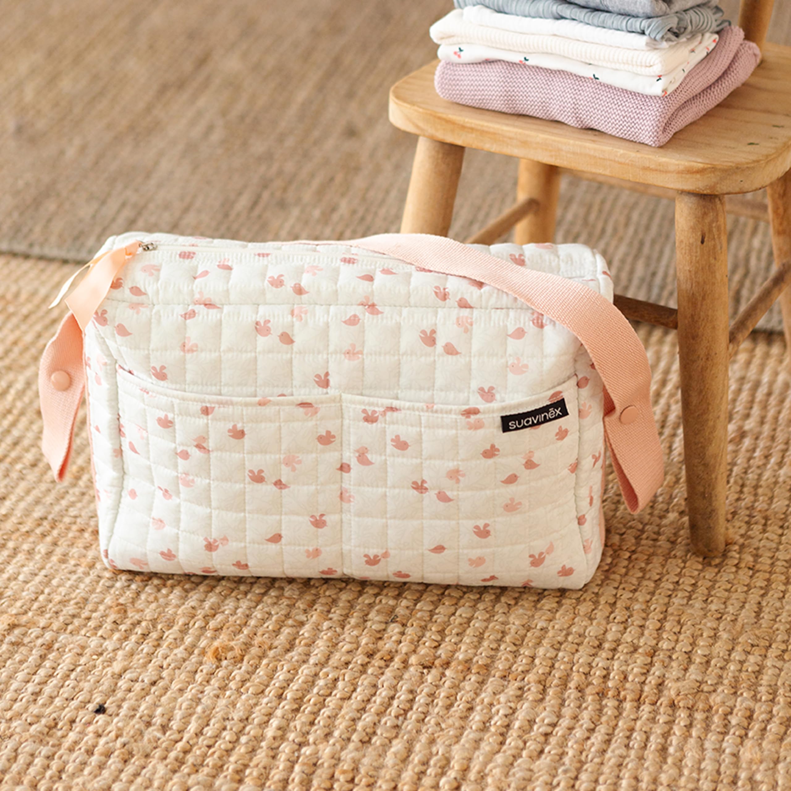 BOLSO COSMÉTICA BEBÉ CORAL LOTE 6 pz